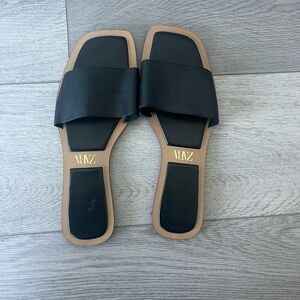 Zara Black Slide Sandals